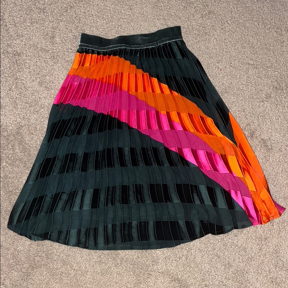 Colorful Pleated Kids Skirt
